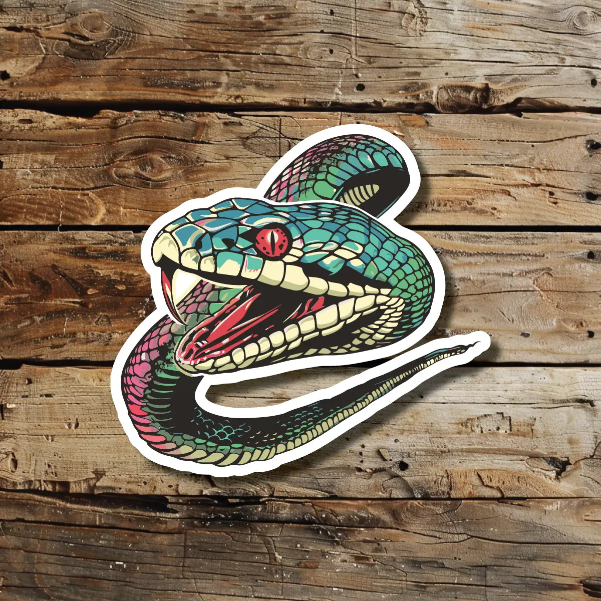 Neo Traditional Snake Temporary Tattoo Idea Design Sticker