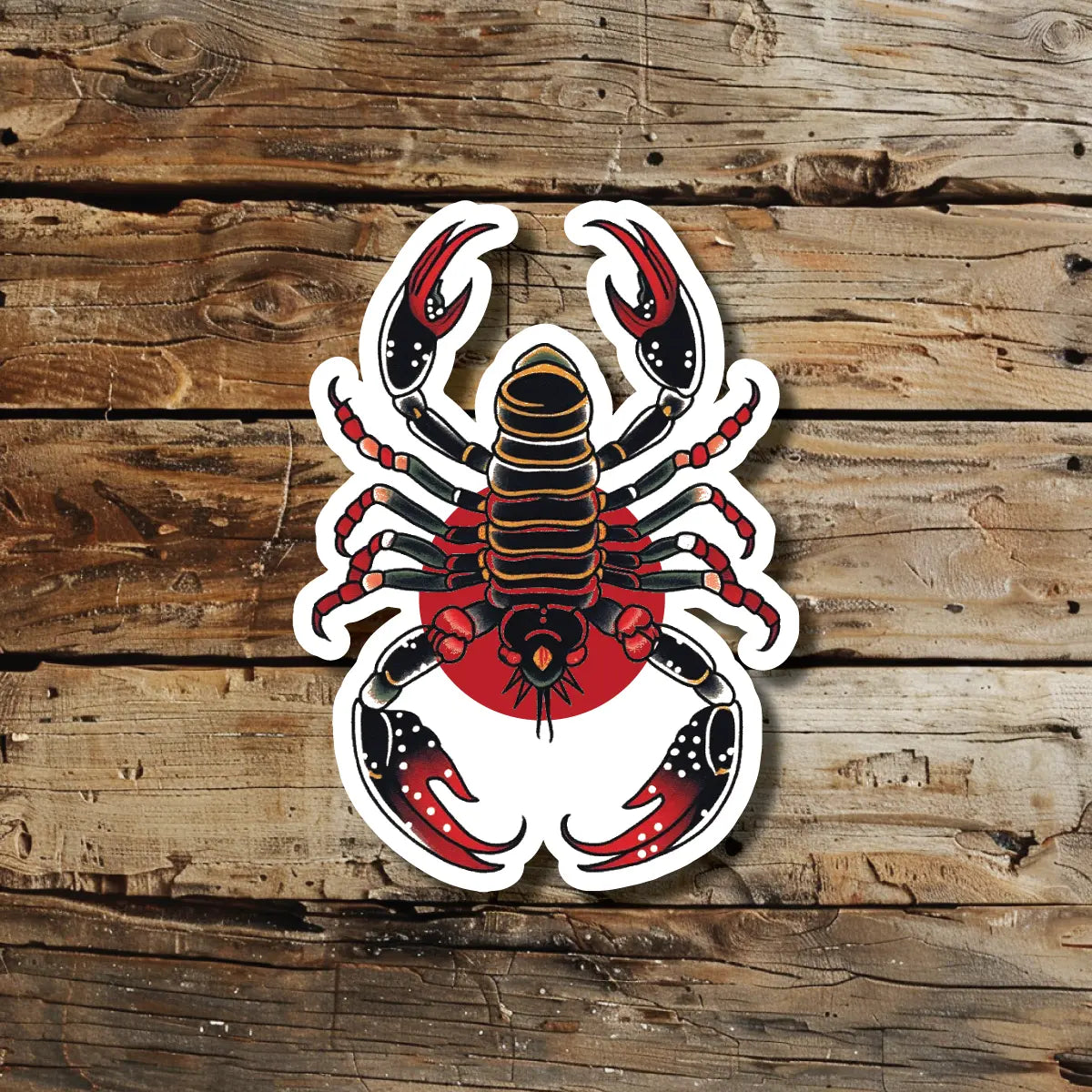 Traditional Scorpion Temporary Tattoo Idea Design Sticker