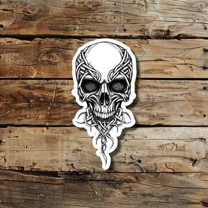 Celtic Skull Temporary Tattoo Idea Design Sticker