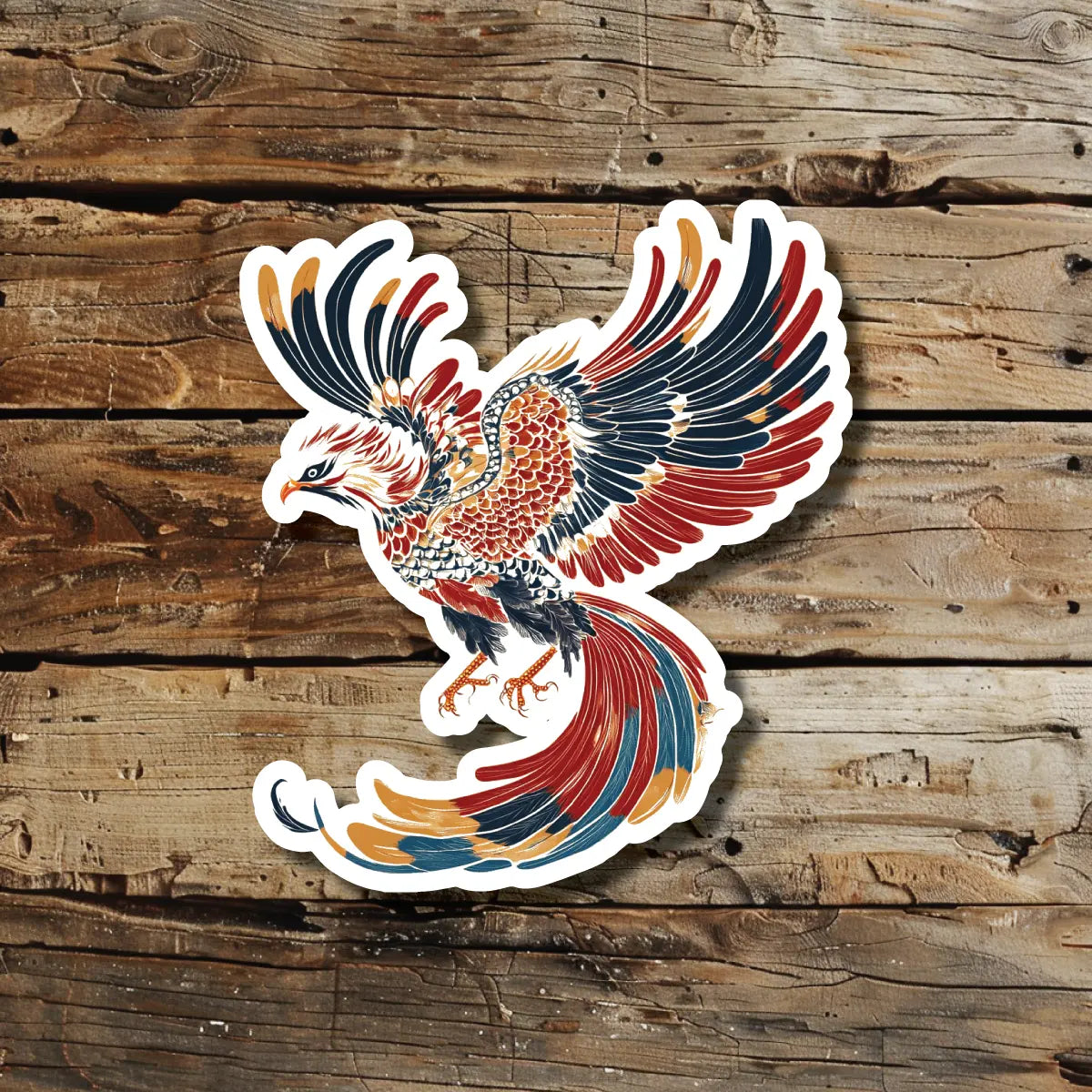 Japanese Phoenix Temporary Tattoo Idea Design Sticker