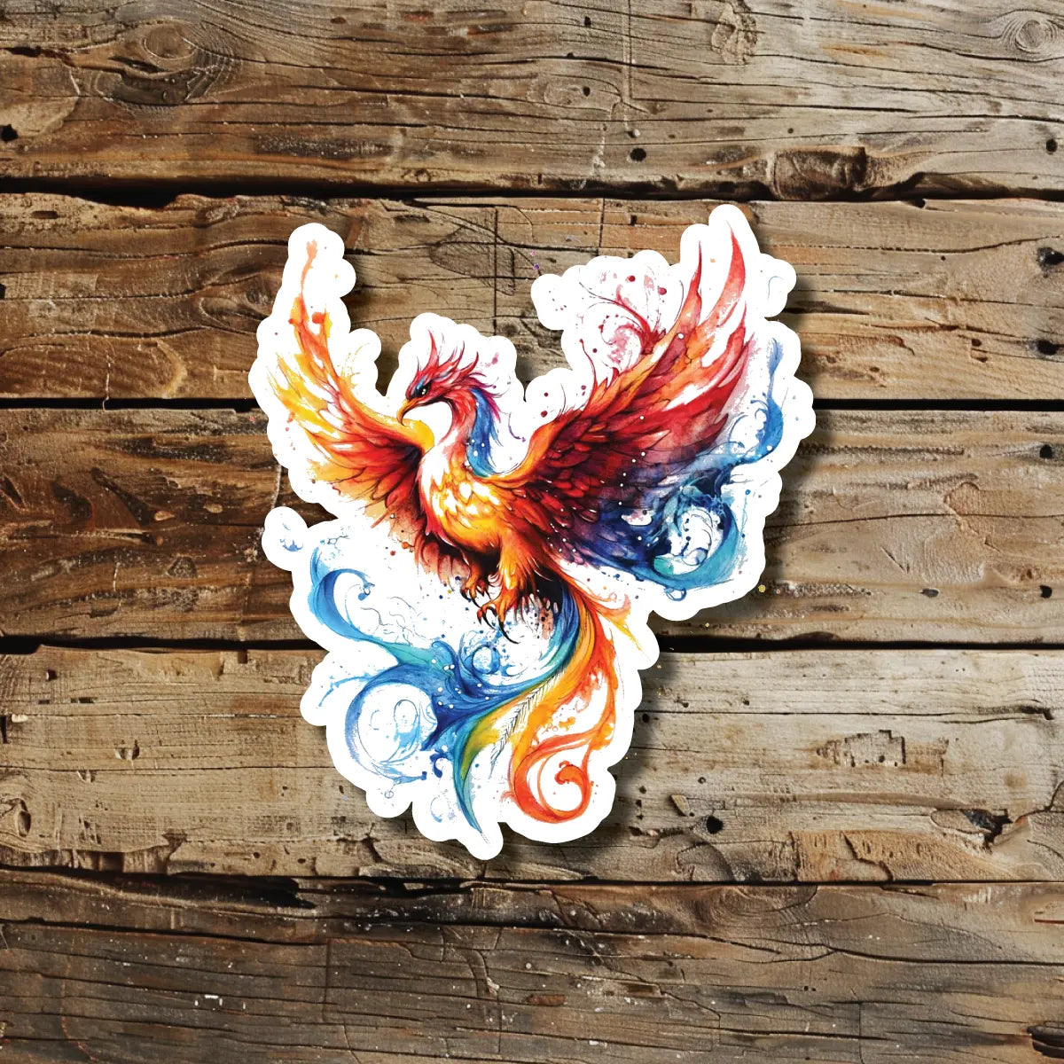 best cool simple small colorful watercolor phoenix mythological animal fake realistic temporary tattoo sticker design idea drawing for men and women