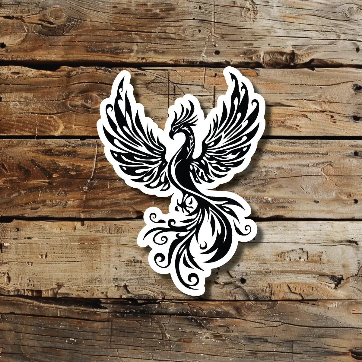 best cool simple small black white grey color tribal celtic phoenix mythological animal fake realistic temporary tattoo sticker design idea drawing for men and women