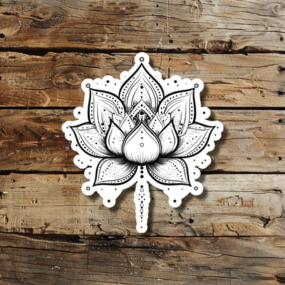 best cool simple small black white grey color mandala lotus flower outline fake realistic temporary tattoo sticker design idea drawing for men and women