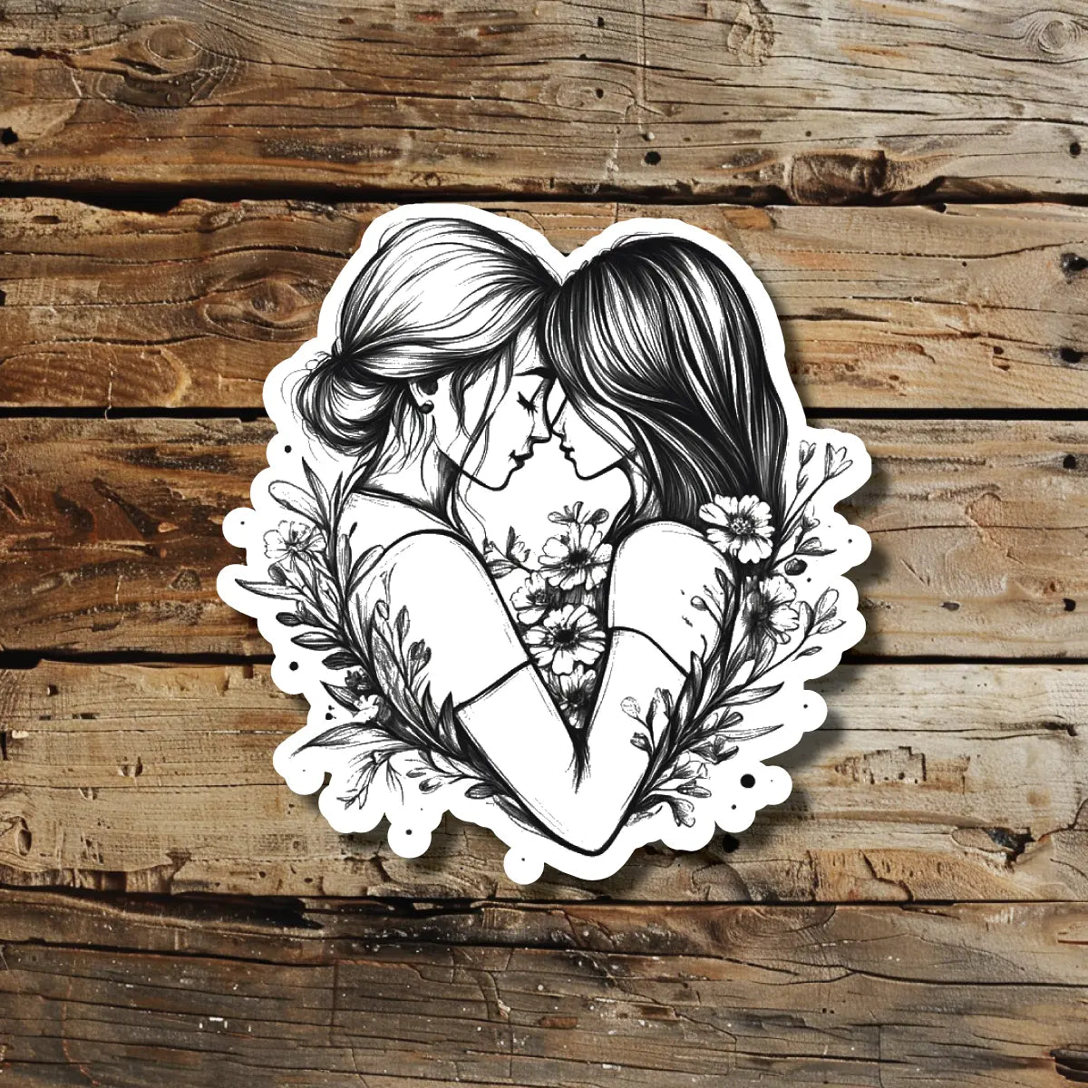 best cool simple small black white grey color lesbian couple lgbtq illustrative fake realistic temporary tattoo sticker design idea drawing for men and women