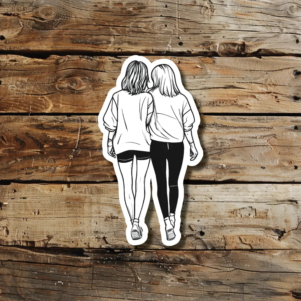 best cool simple small black white grey color best friend bff fine line illustrative outline fake realistic temporary tattoo sticker design idea drawing for men and women