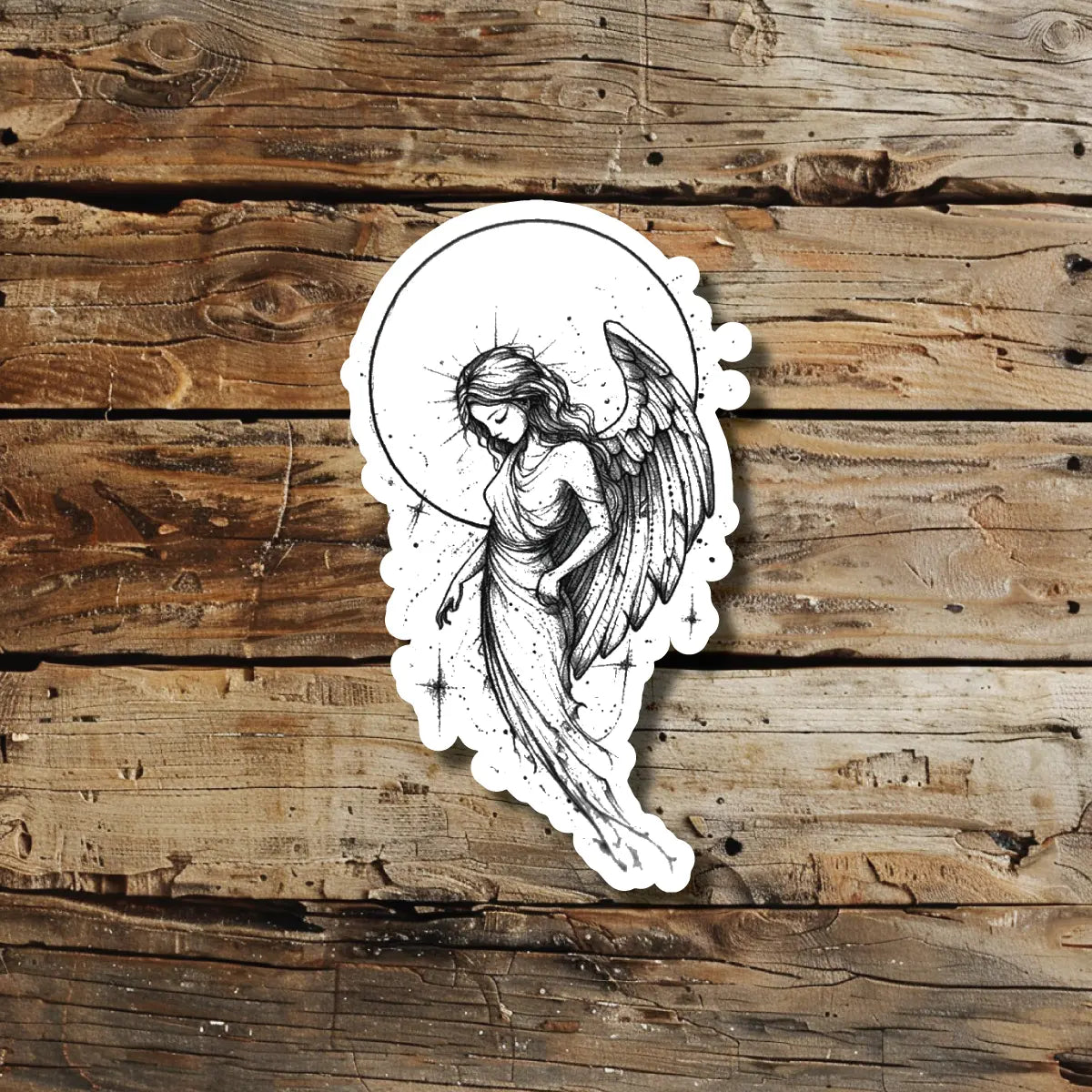 best cool simple small black white grey color geometric angel fake realistic temporary tattoo sticker design idea drawing for men and women