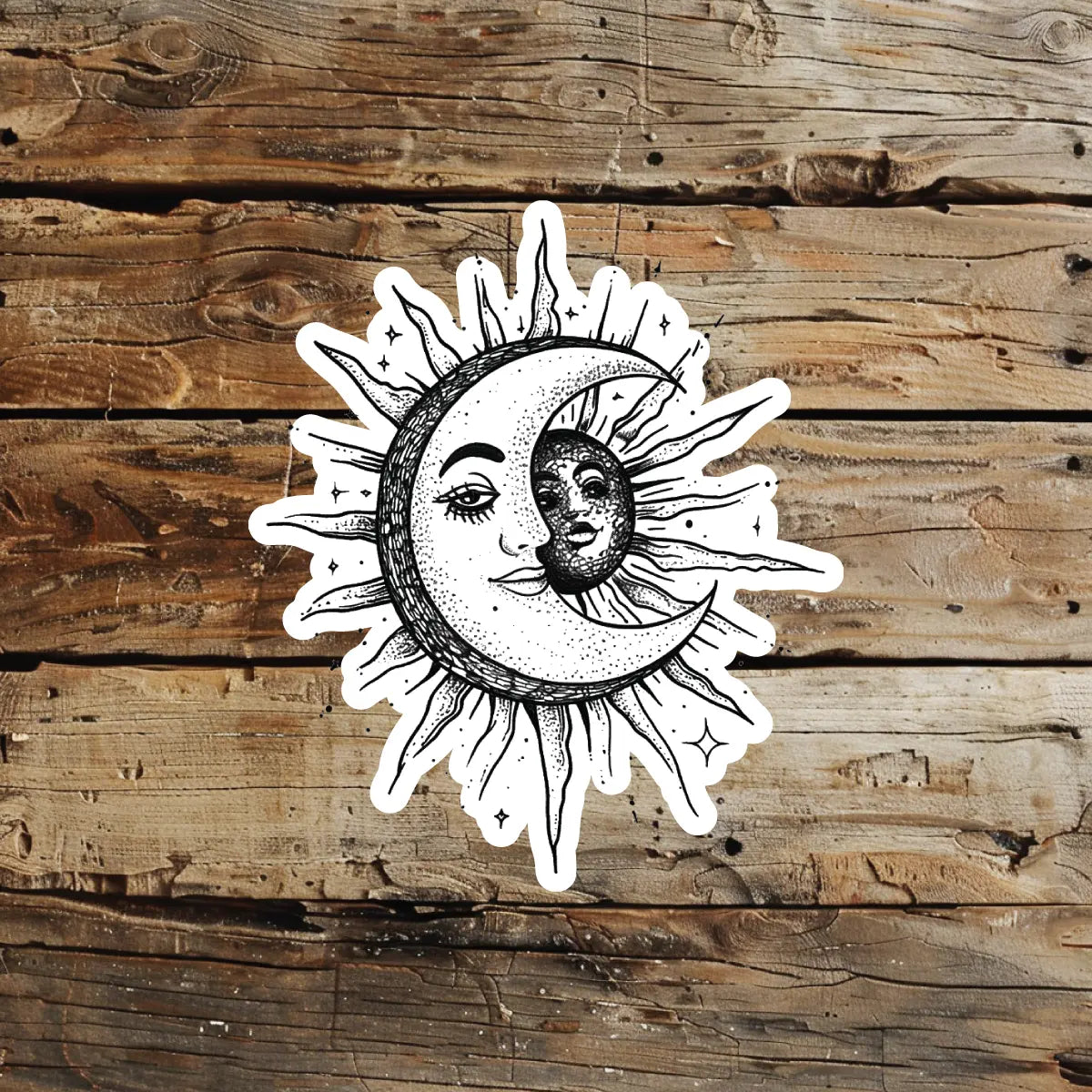 best cool simple small black white grey color Bohemian Bohemian Sun and Moon Space fake temporary tattoo sticker design idea for men and women