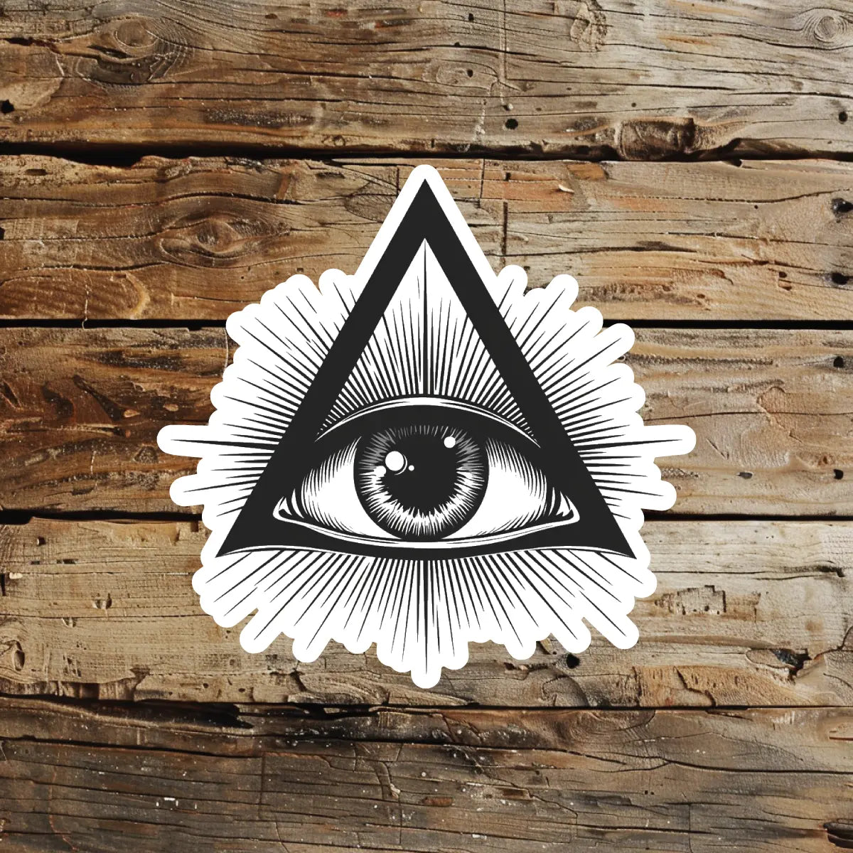 best cool simple small black white grey color Fine Line, Abstract All Seeing Third Eye Mythological fake temporary tattoo sticker design idea for men and women