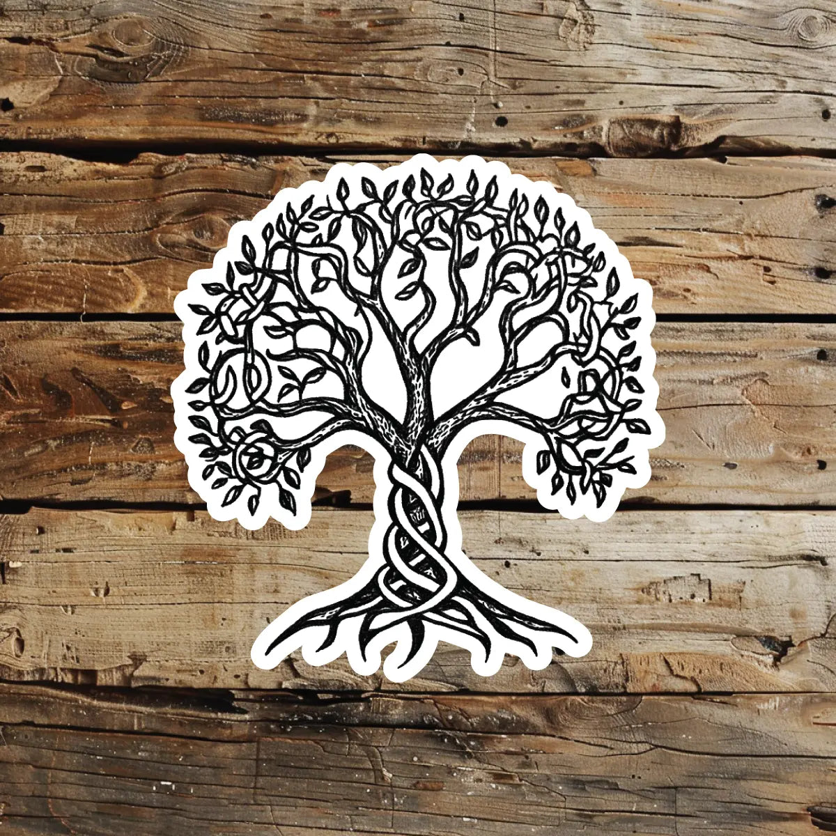 best cool simple small black white grey color nordic Celtic, Viking Simple Celtic Tree of Life Nature fake temporary tattoo sticker design idea for men and women