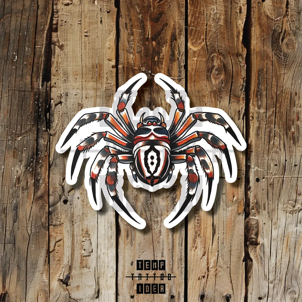 traditional spider tattoo idea design drawing flash vinyl sticker