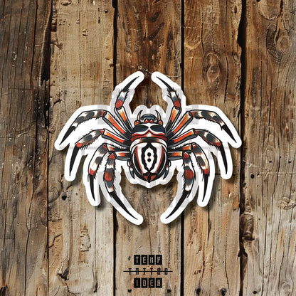 traditional spider tattoo idea design drawing flash vinyl sticker