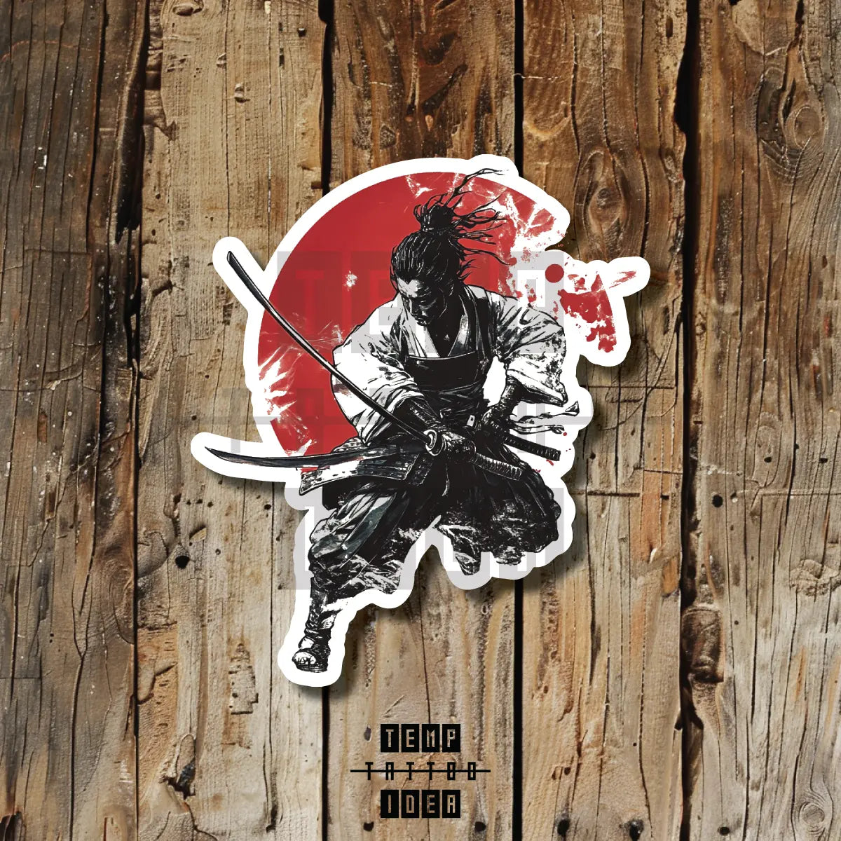 japanese samurai tattoo idea design drawing flash vinyl sticker