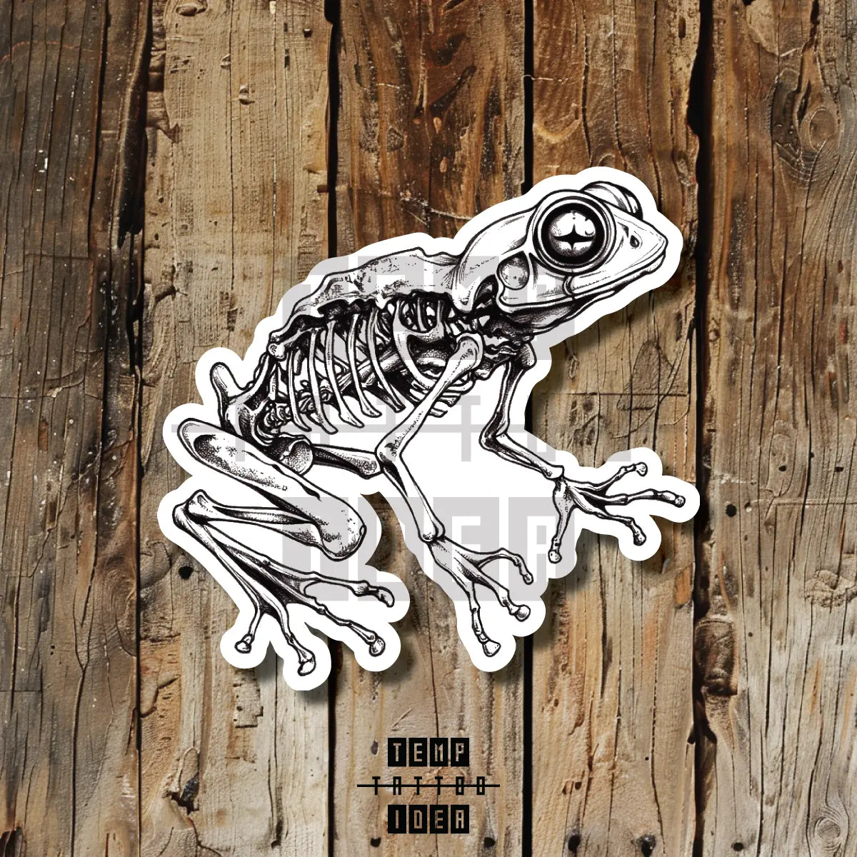 frog skeleton outline tattoo idea design drawing flash vinyl sticker