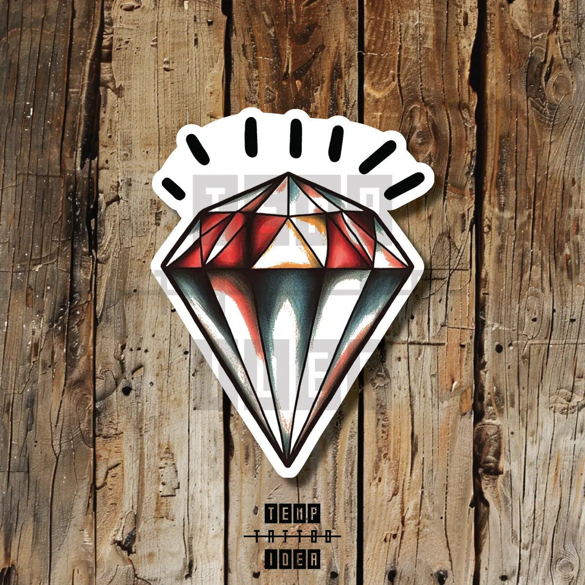 traditional diamond tattoo idea design drawing flash vinyl sticker