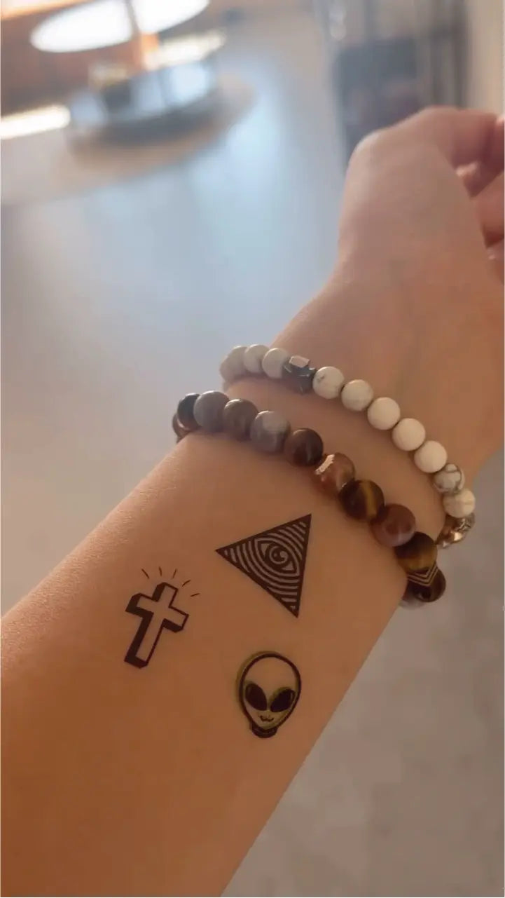 30 Minimalist Small Temporary Tattoos Set